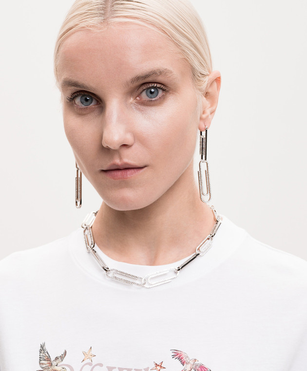 Off-White серьги Paperclip с кристаллами OWOD2ACS26MET001 изображение 2