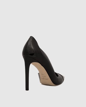 Jimmy Choo Черные кожаные лакированные туфли Brigitte BRIGITTE100PAT