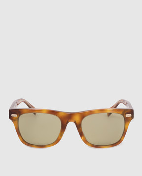 Brunello Cucinelli Коричневые солнцезащитные очки Mr. Brunello с фотохромными линзами MOCSTEMS05