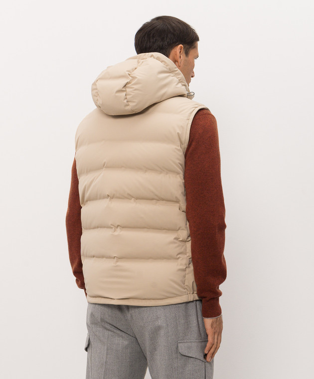 Brunello Cucinelli Бежевий пуховий жилет MV4061605 зображення 4
