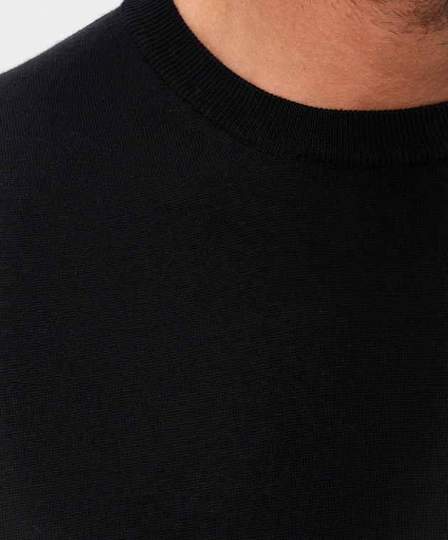 Cashmere&Whiskey Черная футболка с шелком FS03 изображение 4