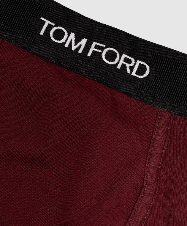 Tom Ford Бордовые трусы-боксеры с узором логотипа T4LC31040 изображение 3
