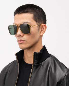 Linda Farrow Золотисті сонцезахисні окуляри Asher з позолотою 22 карати LFL1122C1SUN