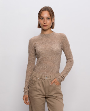 Brunello Cucinelli Бежевий джемпер у візерунок MFR491700P