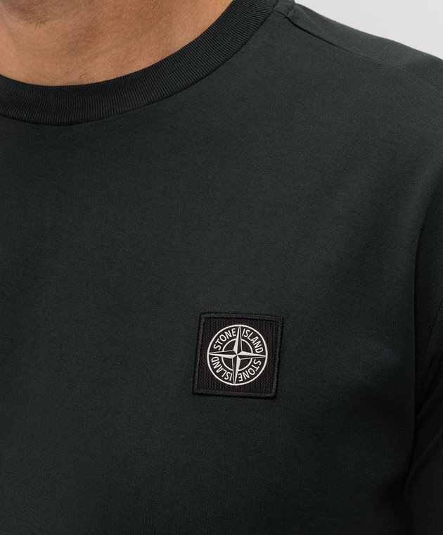 Stone Island Зеленая футболка с нашивкой логотипа L2S152100027S0013 изображение 5