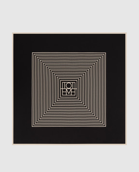 Toteme Черный платок из шелка с монограммой 211853801