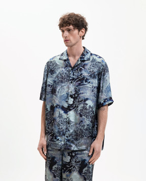 Off-White Синяя рубашка Land&Sky 44XGG01FS26F00B