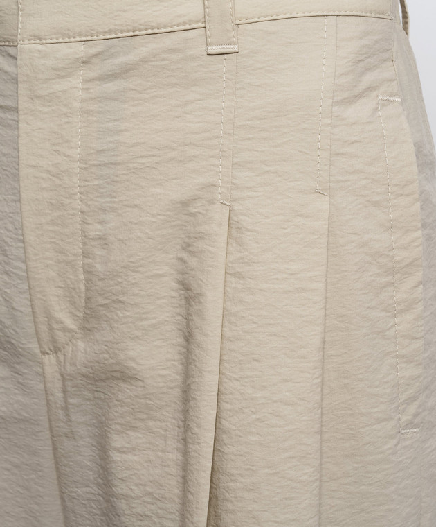 Brunello Cucinelli Бежеві штани з ланцюжком моніль M0F79P9189 зображення 5