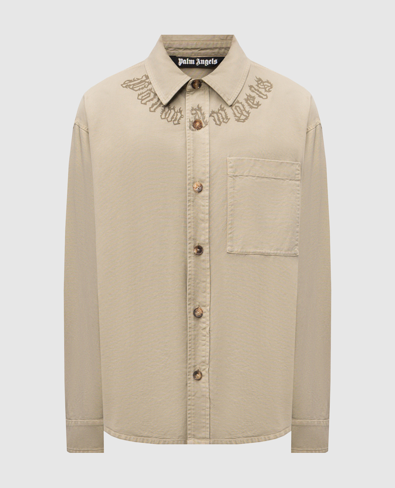 

Рубашка цвета хаки с логотипом, Рубашки