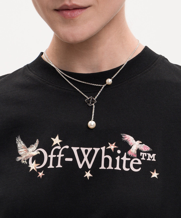 Off-White цепочка с бусинами и эмблемой Arrow OWOB140S26MET001 изображение 2