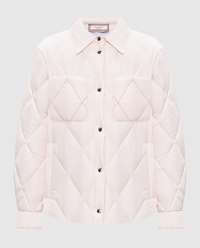 Peserico Рожева стьобана куртка з ланцюжком моніль S2340306984