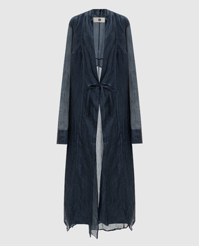 Marc Le Bihan Синій кардиган-кімоно із шовку 2300