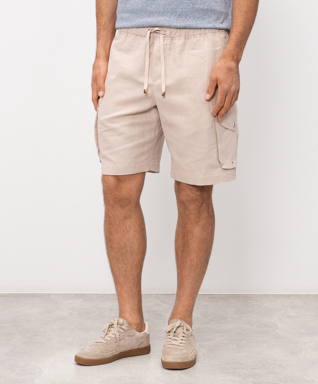 Brunello Cucinelli Бежеві шорти-карго MH255U0025 зображення 3