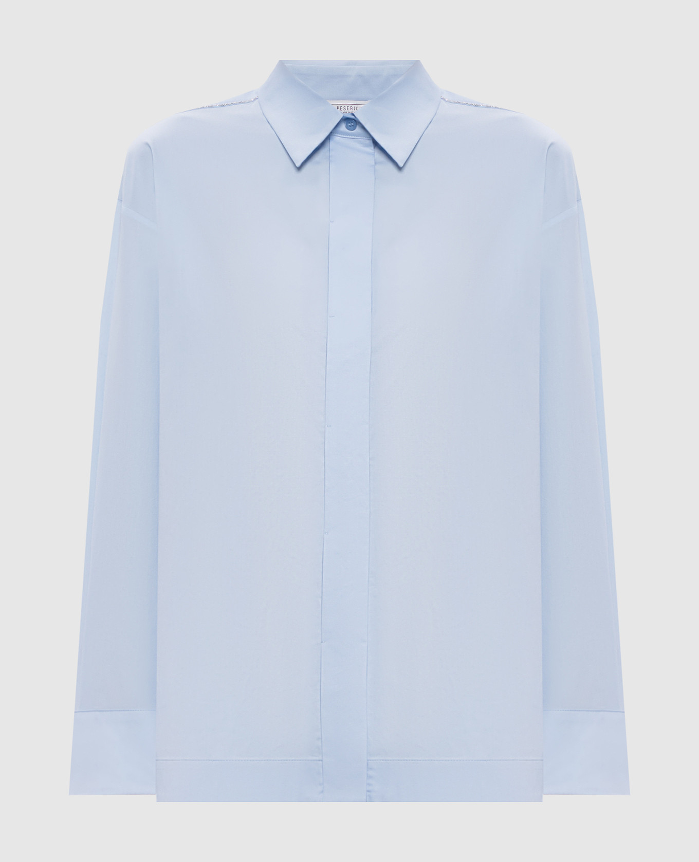 

Голубая рубашка с цепочкой мониль, Голубой, Рубашки