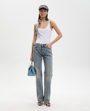 Dolce&Gabbana Сині джинси з патчем логотипа FTDDFDG8OT9