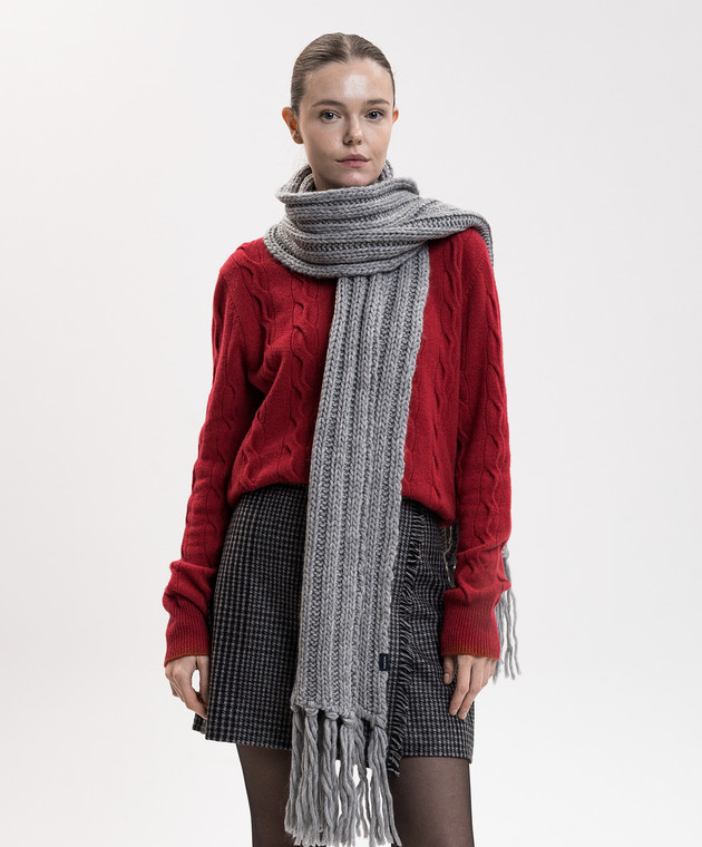 Woolrich Сірий шарф з вовною CFWWAC2038FRUF0766 зображення 2