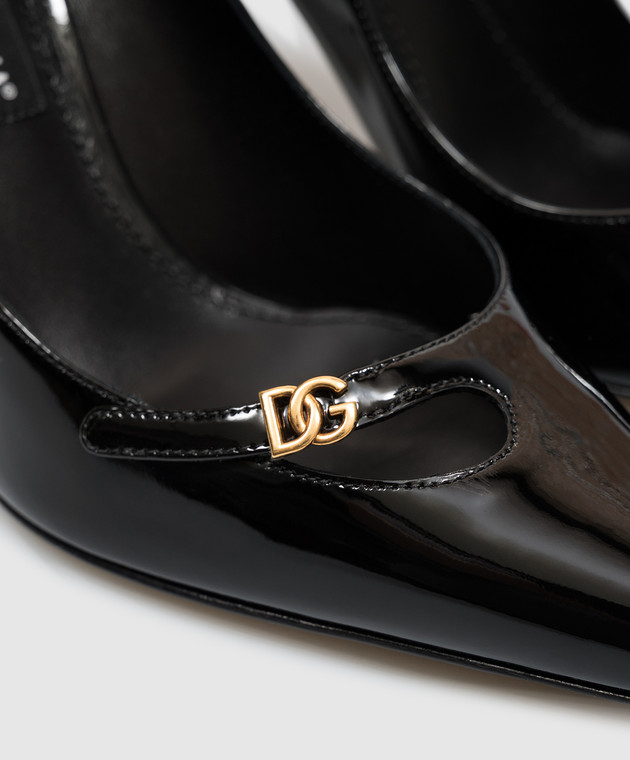 Dolce&Gabbana Черные кожаные лакированные туфли CD2004A1471 изображение 5