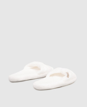 Hamam Білі махрові домашні капці PERA PERASLIPPERSFORHER
