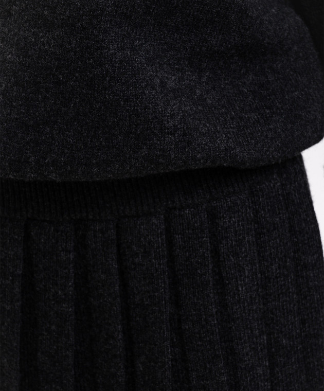 Alexander Wang Темно-серое платье из шерсти 1KC4266079 изображение 5
