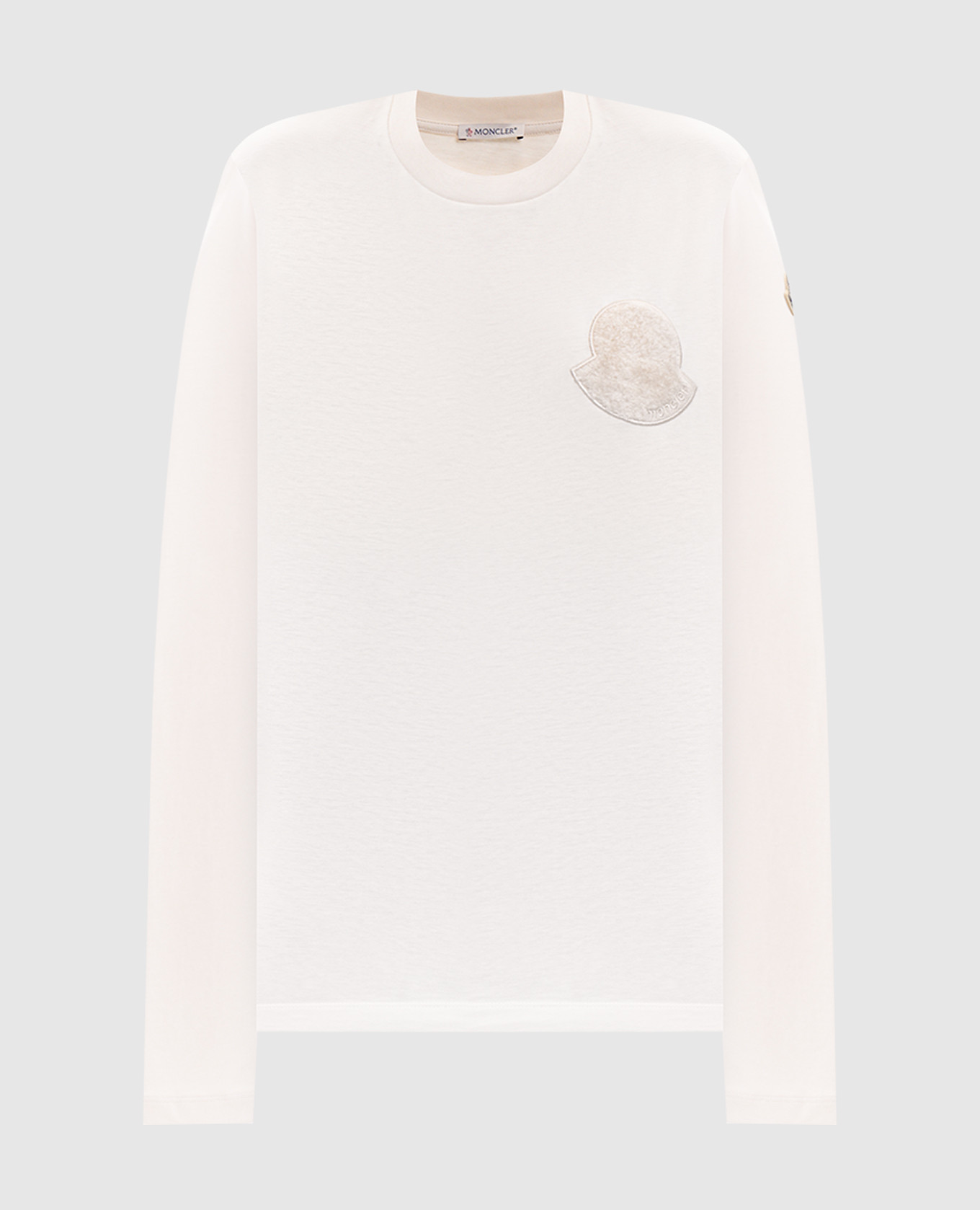 

Бежевый лонгслив с логотипом, Лонгсливы