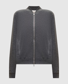 Peserico Сіра спортивна куртка з люрексом A12576J002355