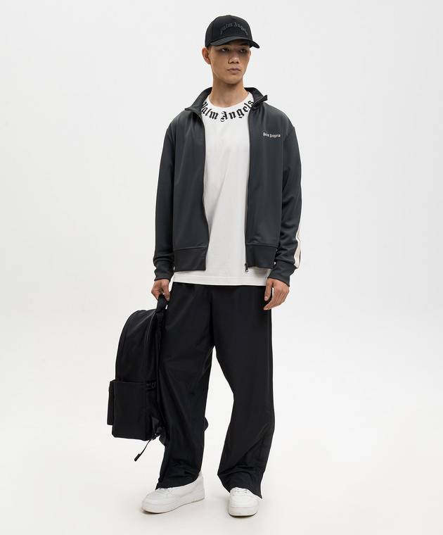 Palm Angels Футболка кольору айворі з контрастним логотипом PMAA109S26JER008 зображення 2