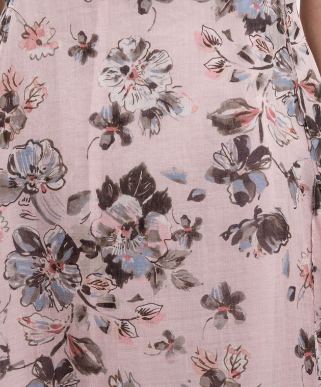 Max Mara Рожева сукня SMMPEONIE з рамі в квітковий принт SMMPEONIE зображення 4