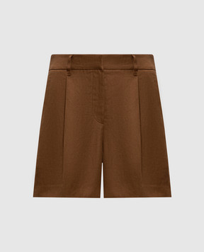 Brunello Cucinelli Коричневі шорти з льону MH527P8923