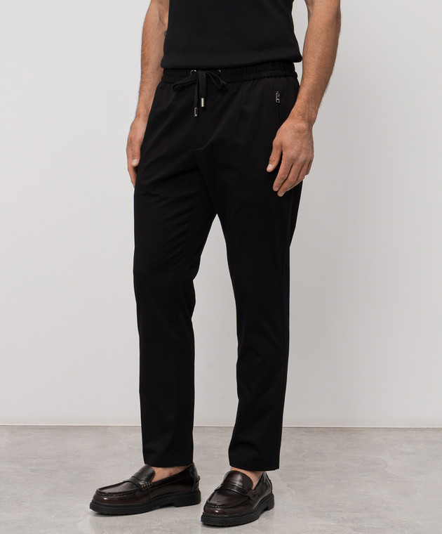 Dolce&Gabbana Чорні штани з патчем логотипа GVZAETGK302 зображення 3