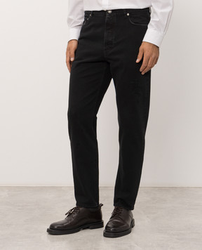 Brunello Cucinelli Чорні джинси з проріхами M237PO2060