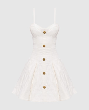 Balmain Сукня-бюстьє кольору айворі HF1R2601DG14