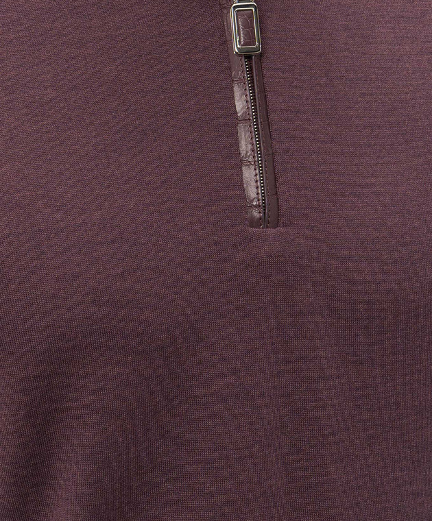 Stefano Ricci Фиолетовый джемпер из шерсти и шелка K606426Z35F26314 изображение 5