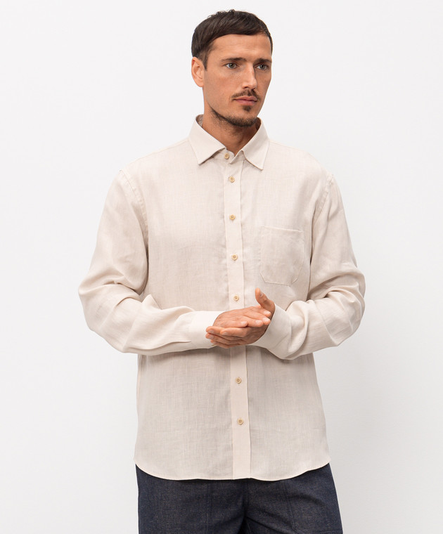 Sease Бежева сорочка з коноплі SI030TN359 зображення 3