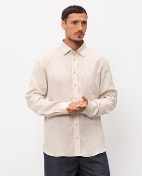 Sease Бежева сорочка з коноплі SI030TN359