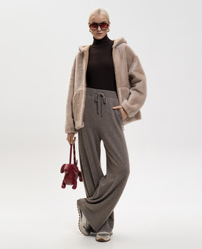 Babe Pay Pls Бежева двостороння дублянка 2536MERINOц