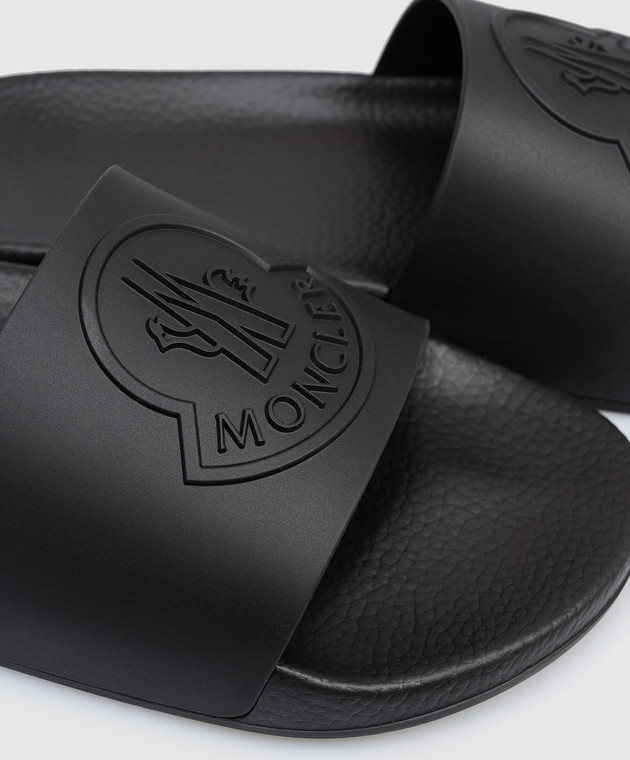 Moncler Чорні слайдери Basile L109A4C00040M2999 зображення 5
