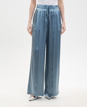 Jacob Lee Сині штани із шовку WSP0076SS25AB