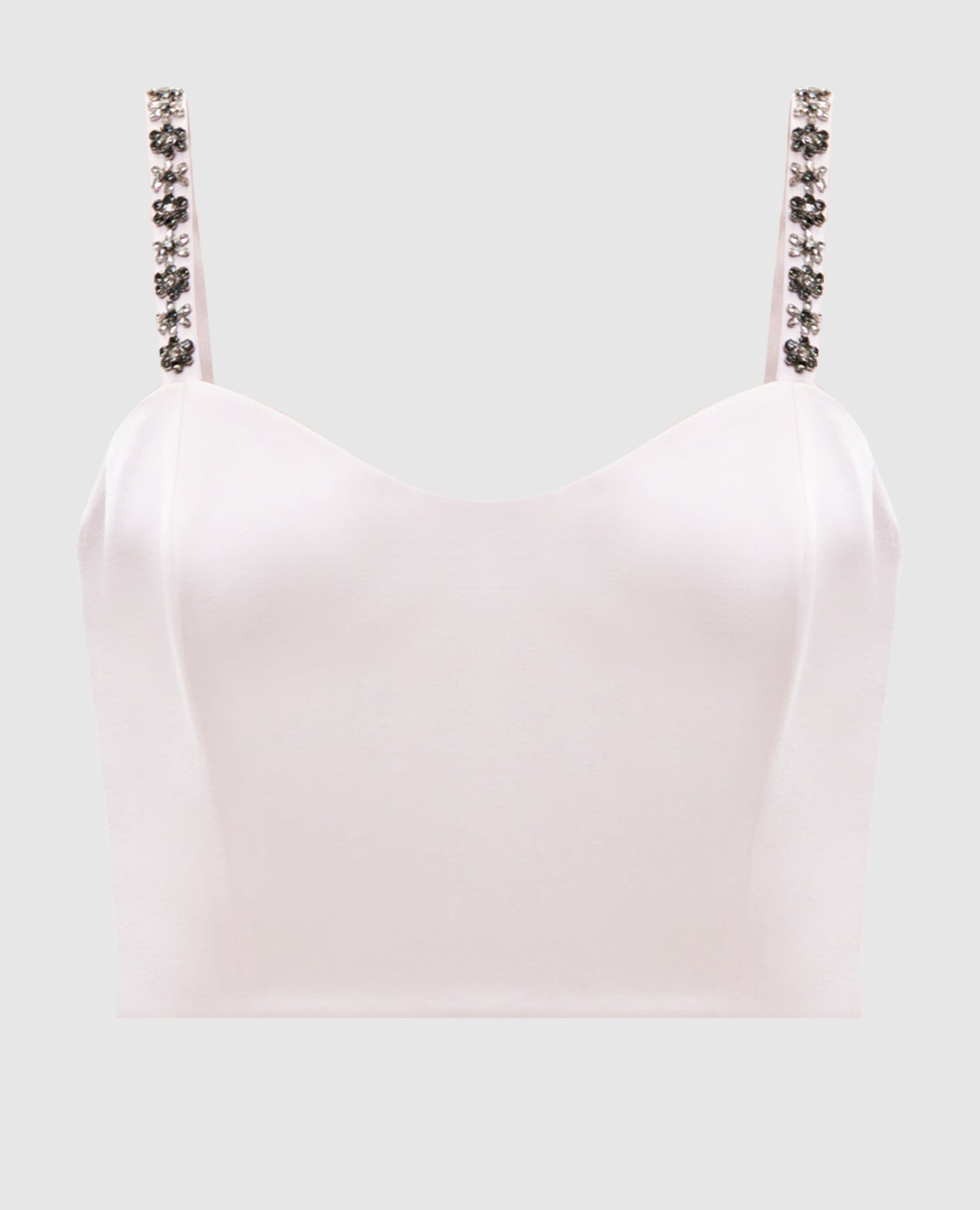 Розовый топ с кристаллами