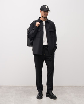 Dolce&Gabbana Чорні штани з вовною GYACETGK306