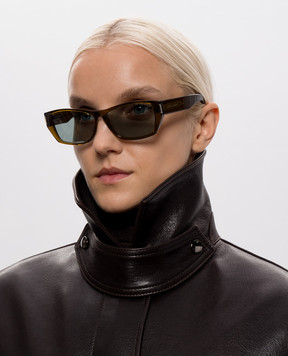 Saint Laurent Коричневые солнцезащитные очки 928 A003DAY9956