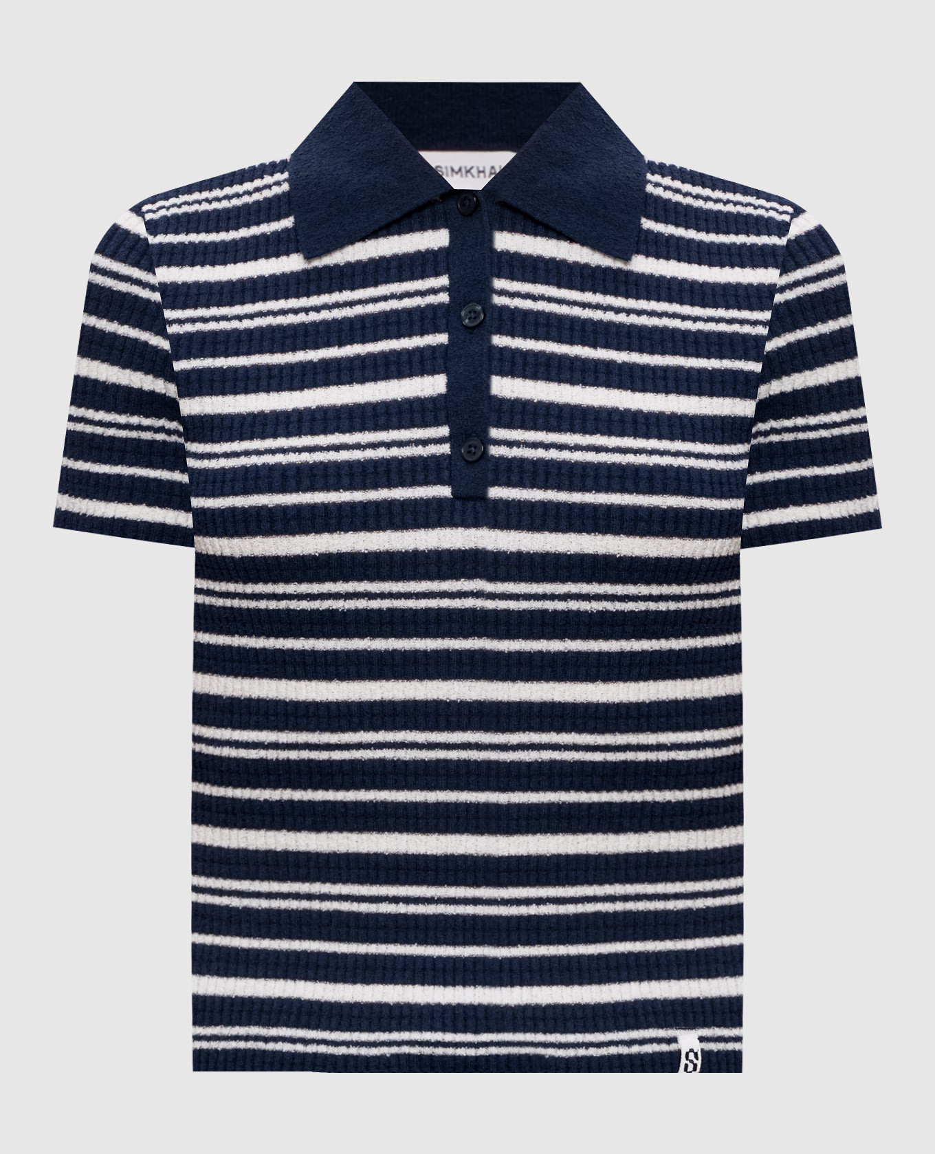 Синее поло Averie в полоску