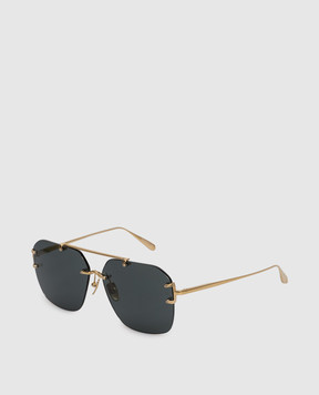 Linda Farrow Золотисті сонцезахисні окуляри Reyner з позолотою 22 карати LFL1312C1SUN