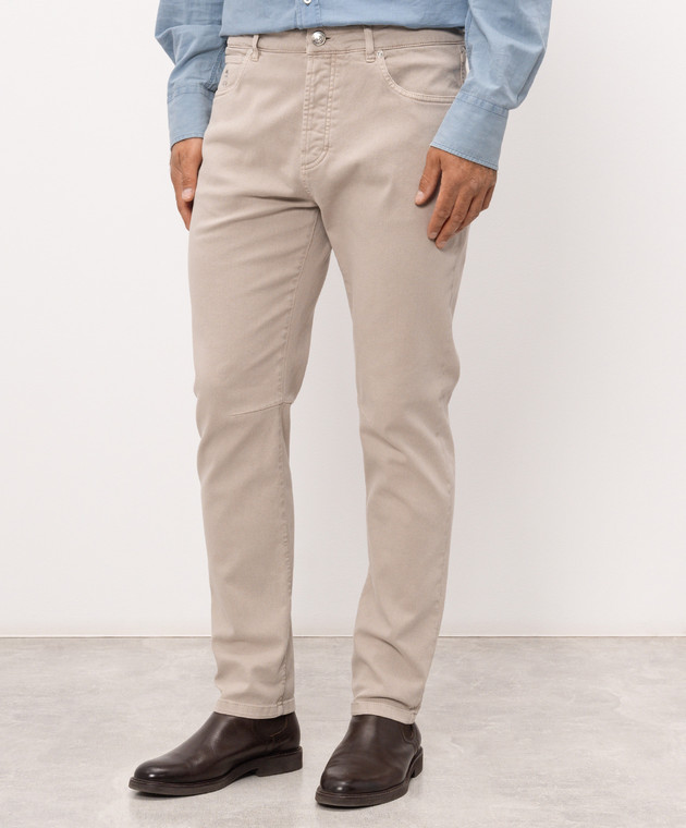 Brunello Cucinelli Сірі джинси з емблемою M277PX1290 зображення 3