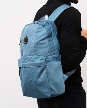 C.P. Company Дитячий блакитний рюкзак з патчем логотипа COX002L3C06