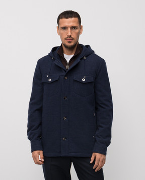Stefano Ricci Синяя куртка из шерсти MZJ5400190W0002T