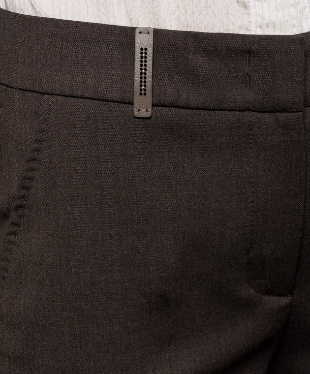 Peserico Коричневі штани з вовною P0471802660 зображення 5