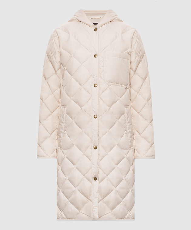Woolrich Бежевий стьобаний пуховик CFWWOU2198FRUT2635