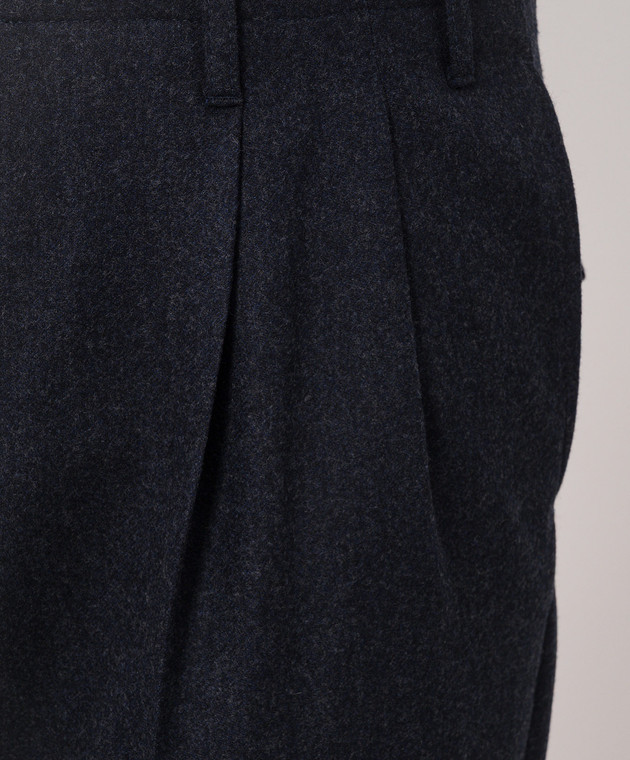 Brunello Cucinelli Синие брюки из шерсти M038PS2440 изображение 5