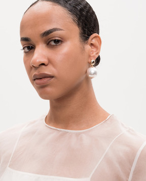Dolman Bijoux Белые серьги с бусинами 17267