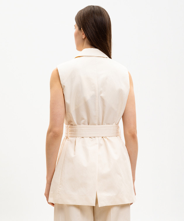 JOSEPH Жилет Diafa кольору айворі з льоном JF009694 зображення 4